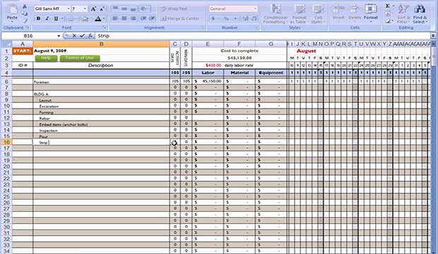 Estimating Template for Construction Beautiful Free Excel Construction Templates