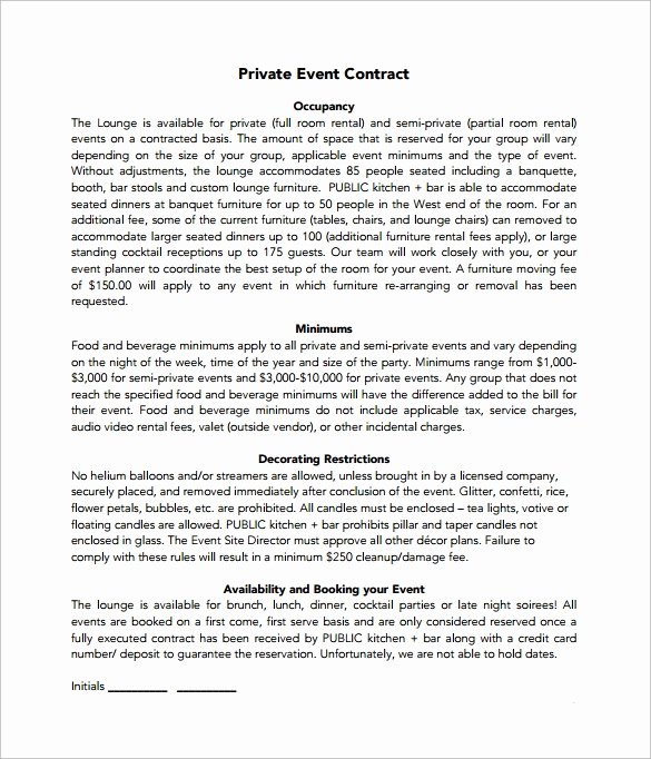 Event Planning Contract Template Free Beautiful event Contract Template 25 Download Documents In Pdf