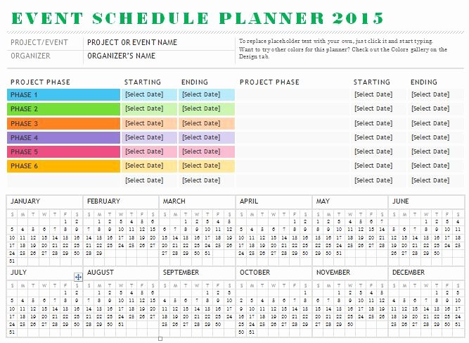 Event Planning Template Word Beautiful Sample event Schedule Planner Template