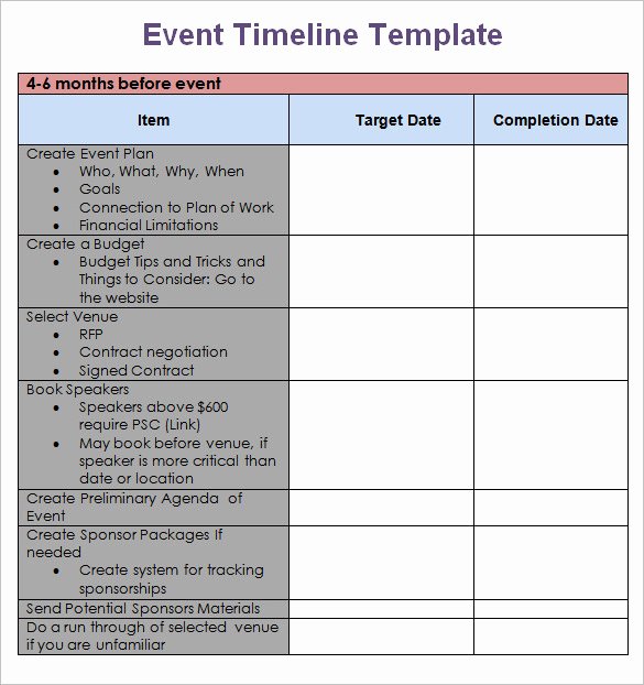 Event Planning Template Word Inspirational Day Of event Timeline Template
