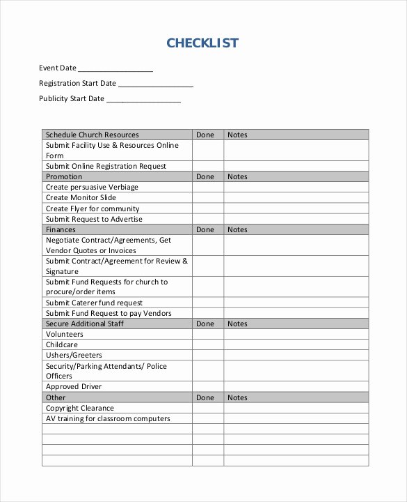 Event Planning Template Word Lovely event Planning Checklist Pdf