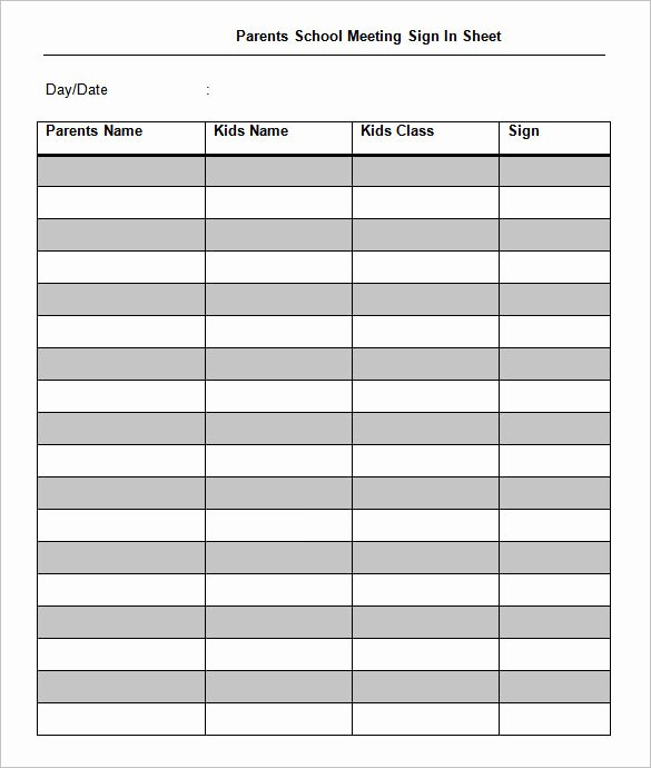 Event Sign Up Sheet Template Unique Blank Sign In Sheet Pdf