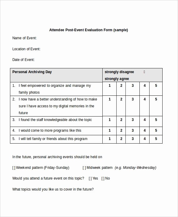 Event Survey Template Word Lovely Sample event Evaluation forms 13 Free Documents In Pdf Doc