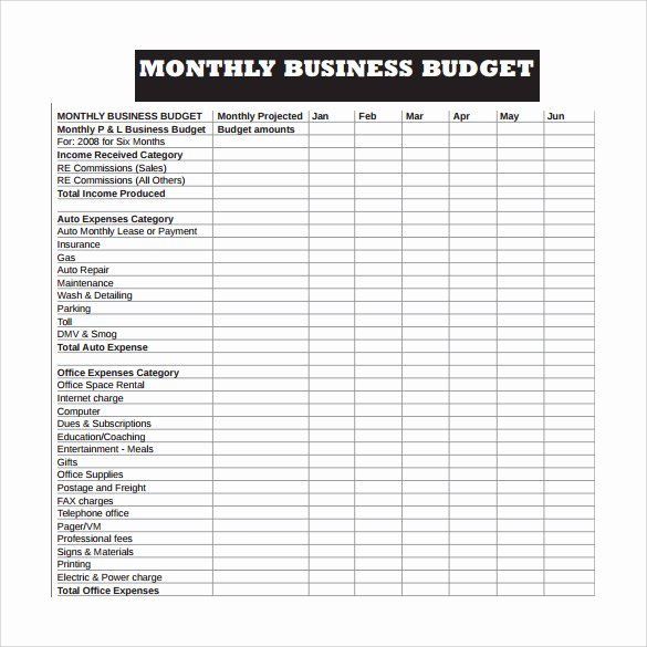 Excel Business Budget Template New Free 16 Sample Business Bud Templates In Google Docs