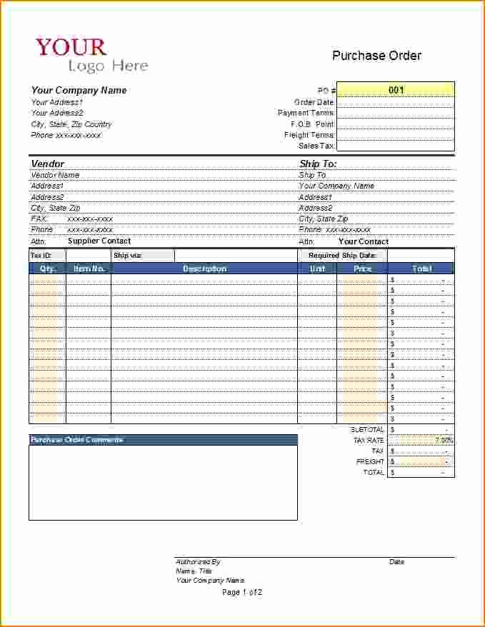Excel order form Template Best Of 5 order form Template Excel