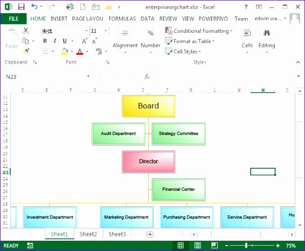 Excel org Chart Template Awesome 6 Excel Templates organizational Chart Free Download