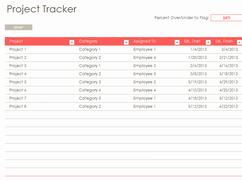 Excel Task Tracker Template Luxury Multiple Project Management Tracking Templates Excelide