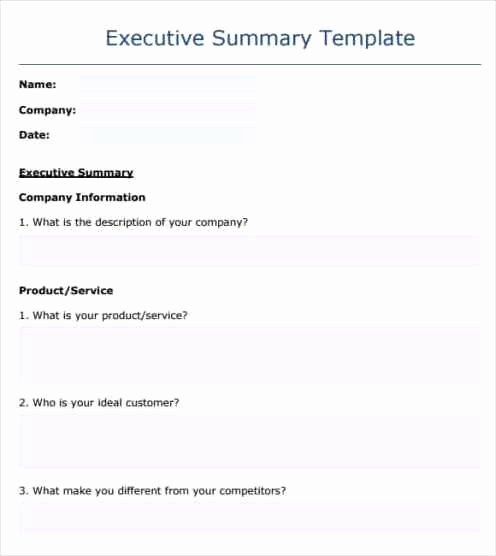 Executive Summary Template Microsoft Word Best Of 43 Free Executive Summary Templates In Word Excel Pdf