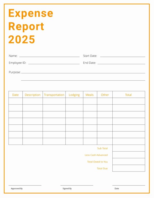 Expense Report Template Word Elegant 27 Expense Report Template Free Word Excel Pdf