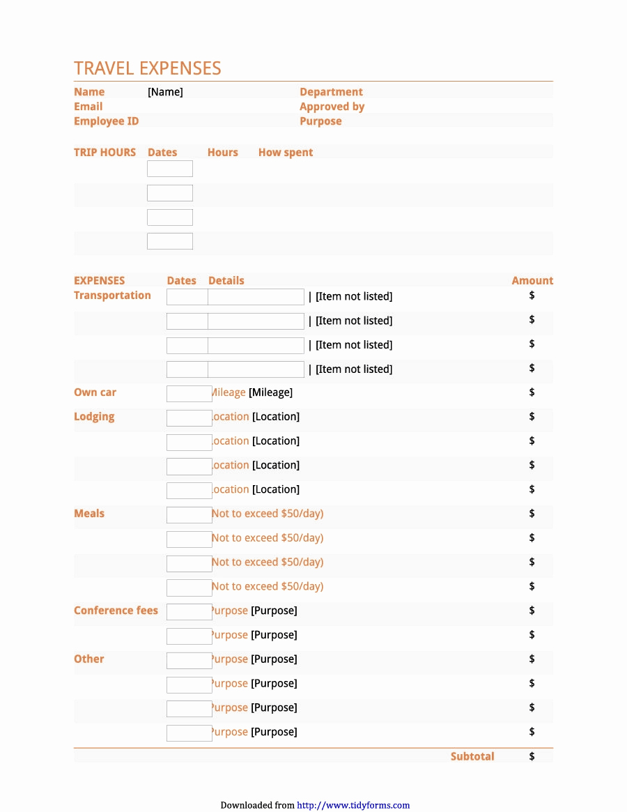 Expense Report Template Word Fresh 28 Expense Report Templates Word Excel formats
