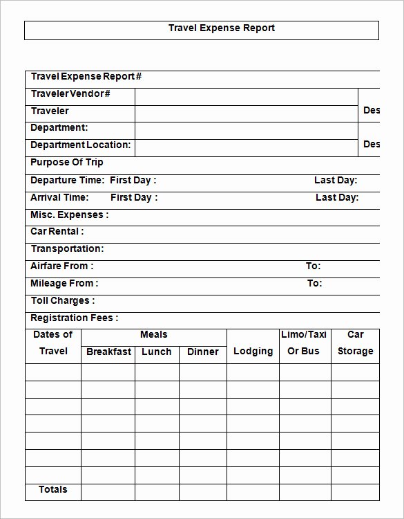 Expense Report Template Word Inspirational 16 Travel Expense Report Templates Free Word Excel