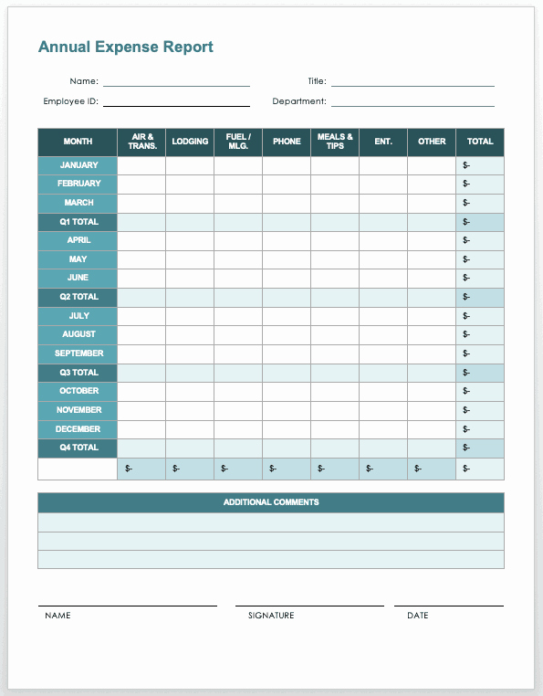 Expense Report Template Word Luxury Free Expense Report Templates Smartsheet