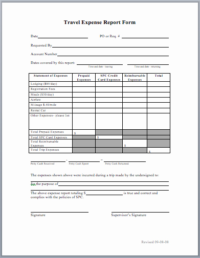 Expense Report Template Word Luxury Travel Expense Report Template – Microsoft Word Templates