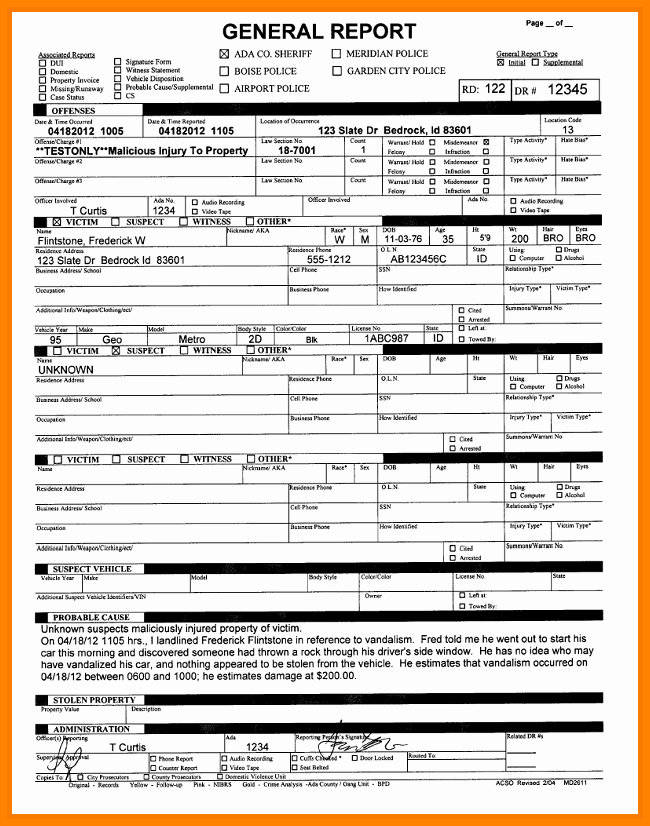 Fake Report Card Template Awesome 9 Fake Police Report