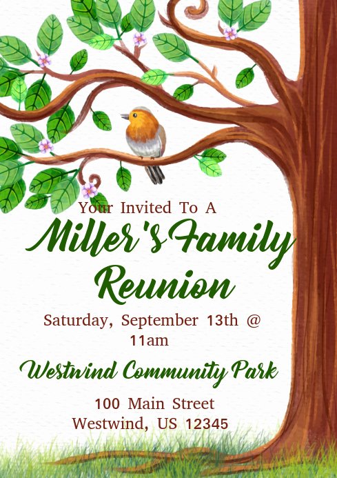 Family Reunion Flyer Template New Family Reunion Template