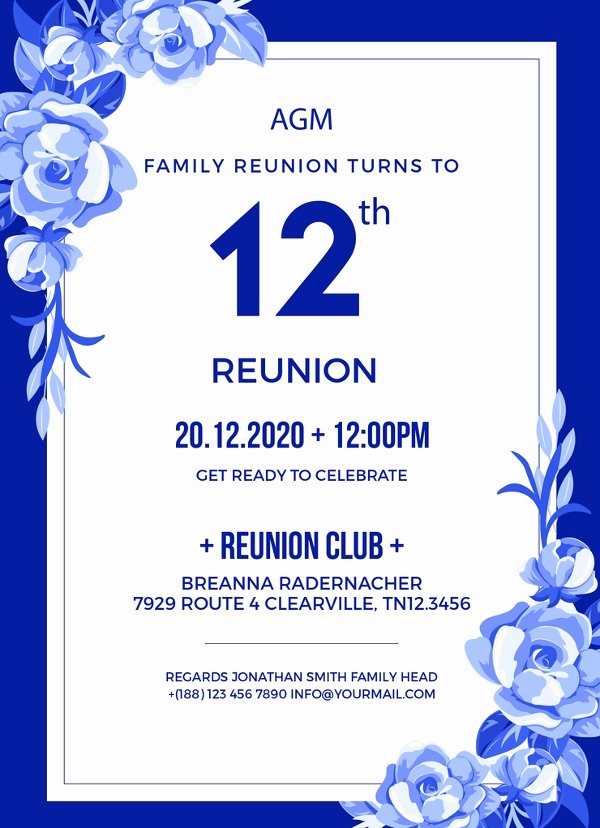 Family Reunion Invitations Templates Best Of 10 Reunion Invitation Templates Psd Ai Vector Eps