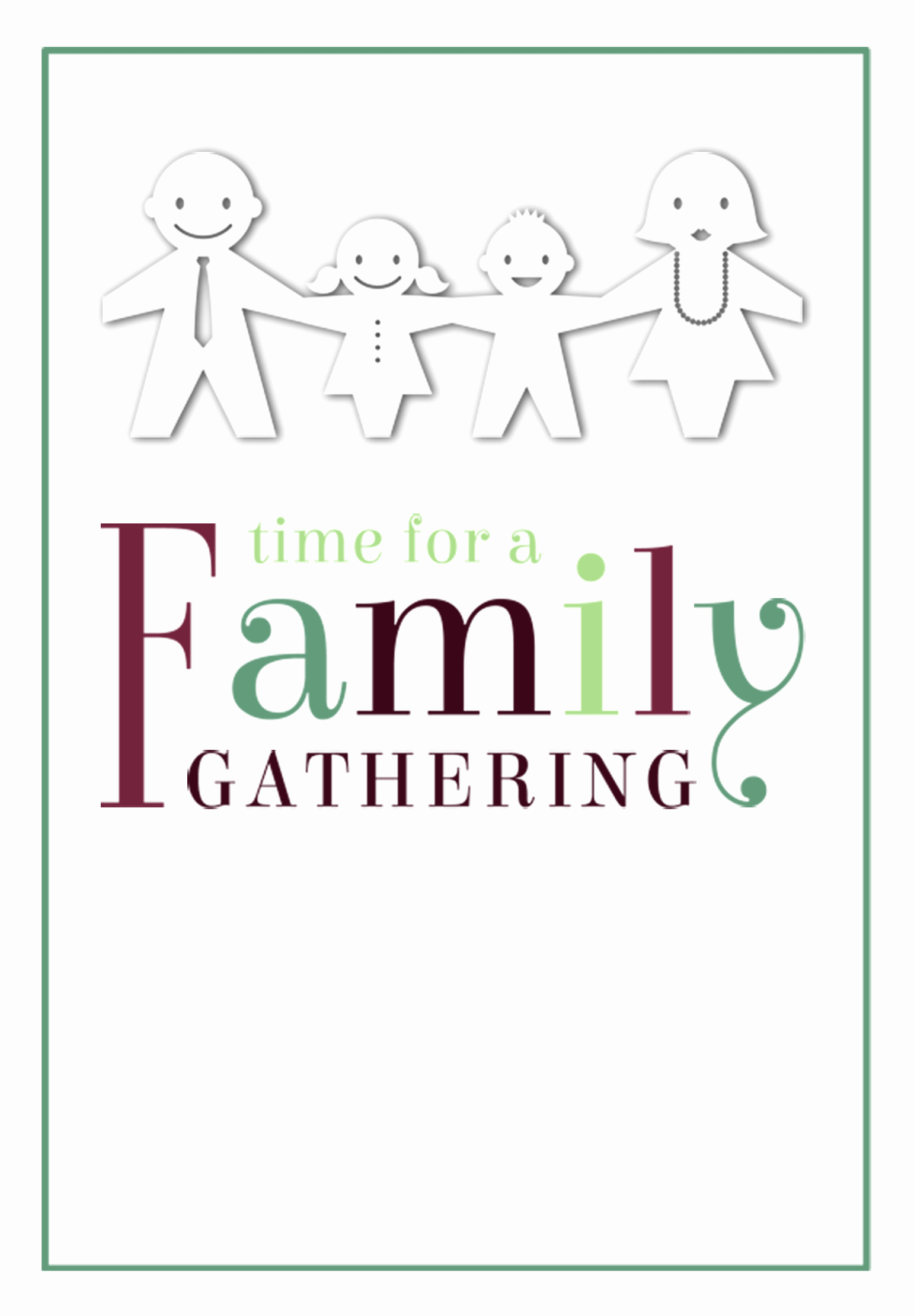 Family Reunion Invitations Templates Fresh Time for A Family Gathering Free Printable Family