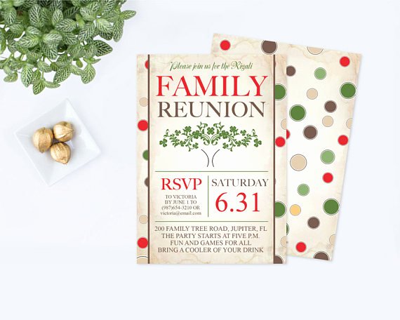 Family Reunion Invitations Templates New Printable Family Reunion Invitation Editable Pdf Template