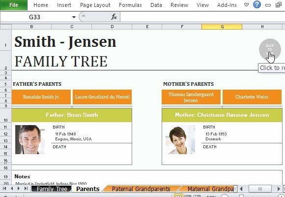 Family Tree Templates Excel Elegant Family Tree Template for Excel