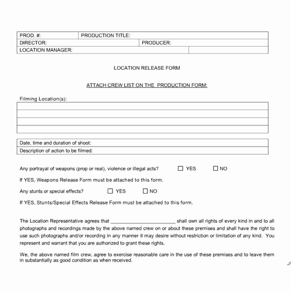 Film Release forms Templates Fresh Student Production forms What Types Of forms and