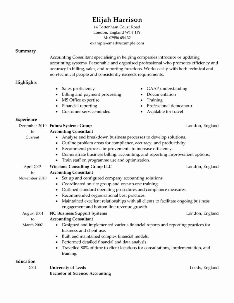 Finance Resume Template Word Beautiful 8 Amazing Finance Resume Examples