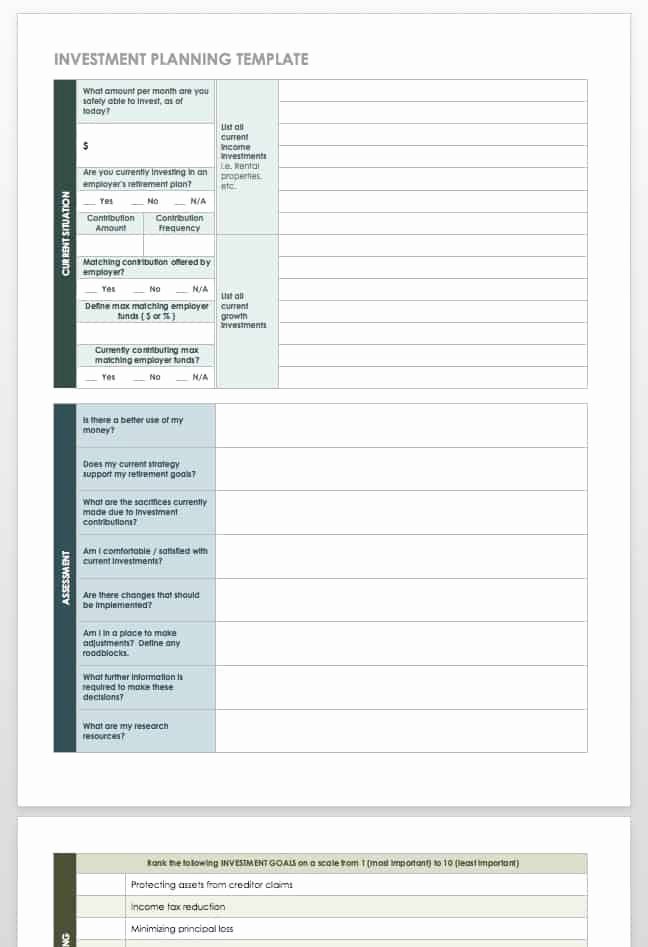 Financial Plan Template Word Awesome Free Financial Planning Templates