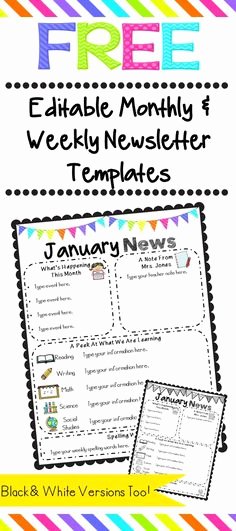First Grade Newsletter Template Elegant Editable First Grade Weekly Newsletter Pack to Correlate