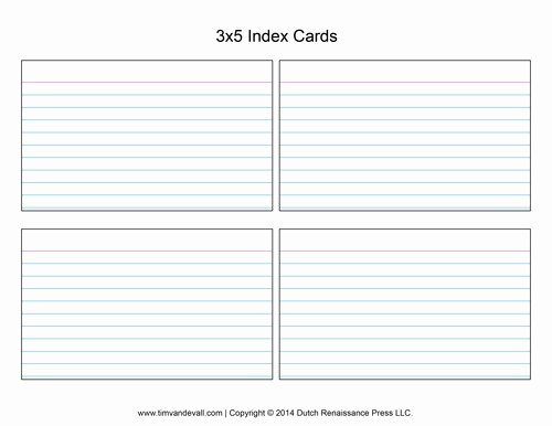 Flash Card Template Pdf Beautiful Printable Index Card Templates 3x5 and 4x6 Blank Pdfs