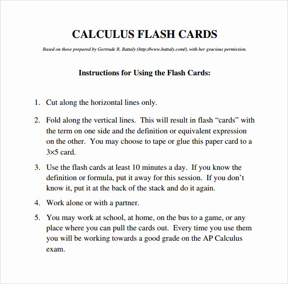 Flash Card Template Pdf New Sample Flash Card 12 Documents In Pdf