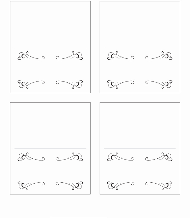 Fold Over Place Cards Template Awesome Free Printable Blank Place Card Template