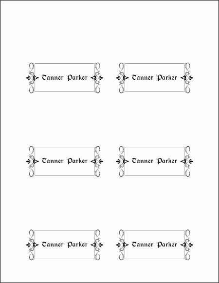 free printable blank place card template