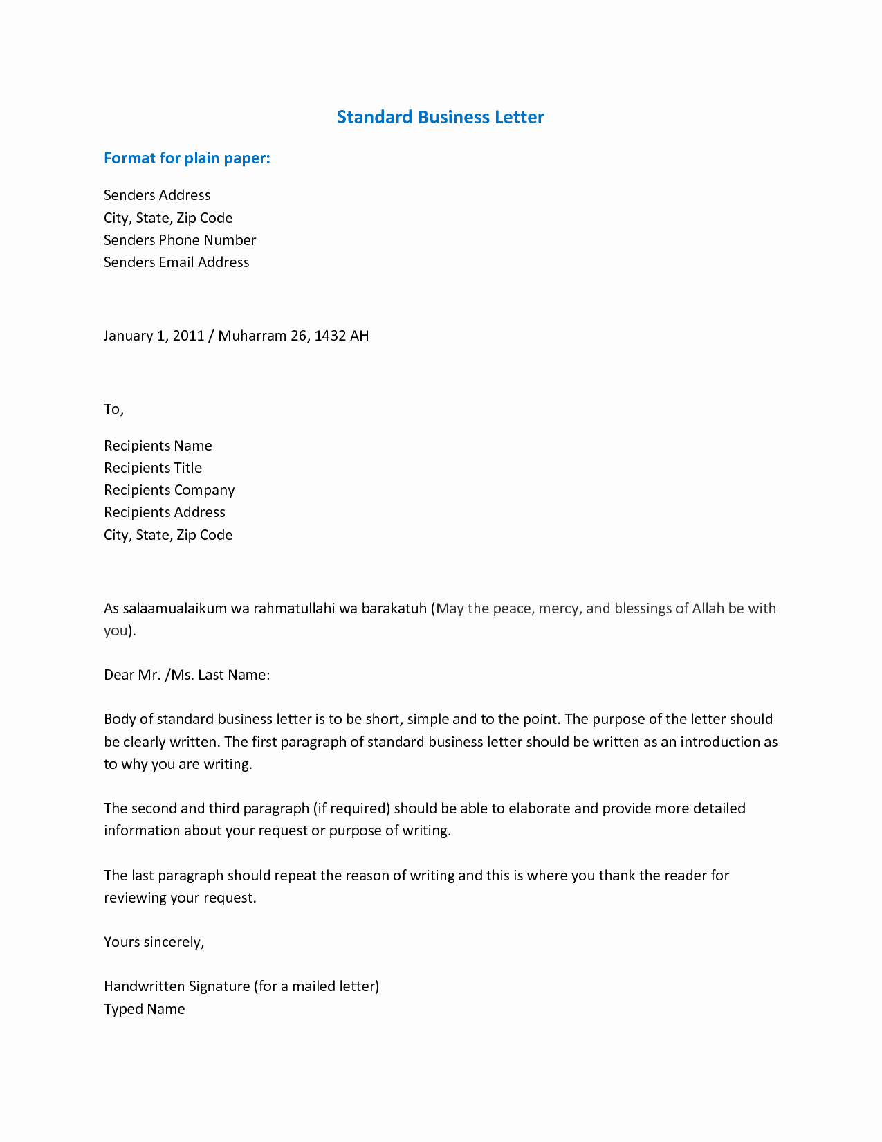 Formal Business Letter Template Elegant Importance Knowing the Business Letter format