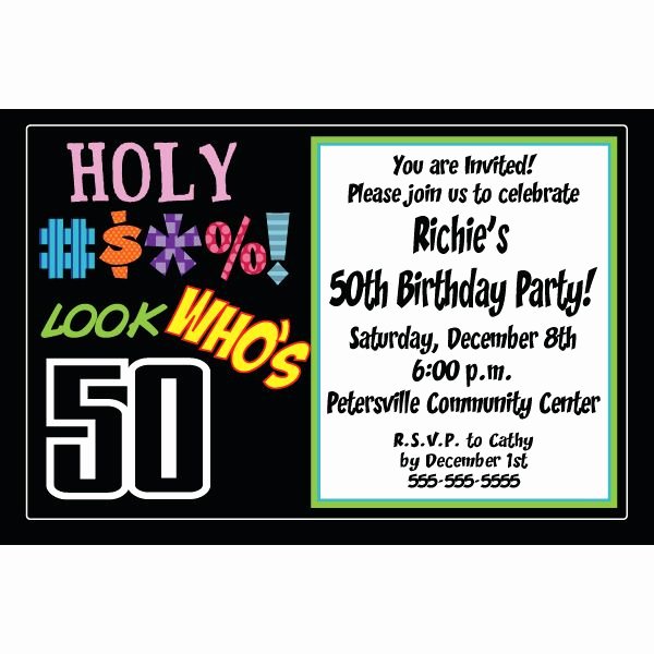 Free 50th Anniversary Invitation Templates Luxury Free 50th Birthday Party Invitations