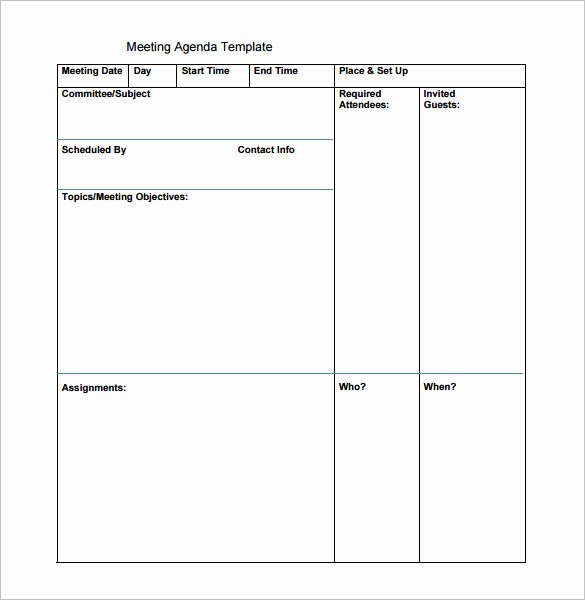 Free Agenda Templates for Word Beautiful 22 Meeting Schedule Templates Docs Excel Pdf