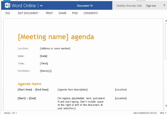 Free Agenda Templates for Word Luxury Business Meeting Agenda Template for Word Line