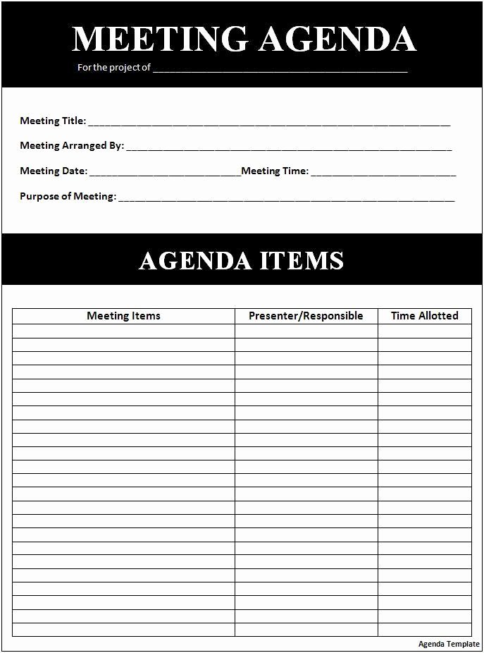 Free Agenda Templates for Word New Free Agenda Templates for Meetings Pics – Weekly Meeting