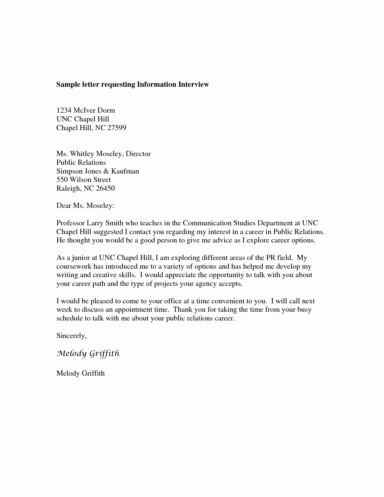 Free Business Letter Template Fresh Sample Letter Request for Information