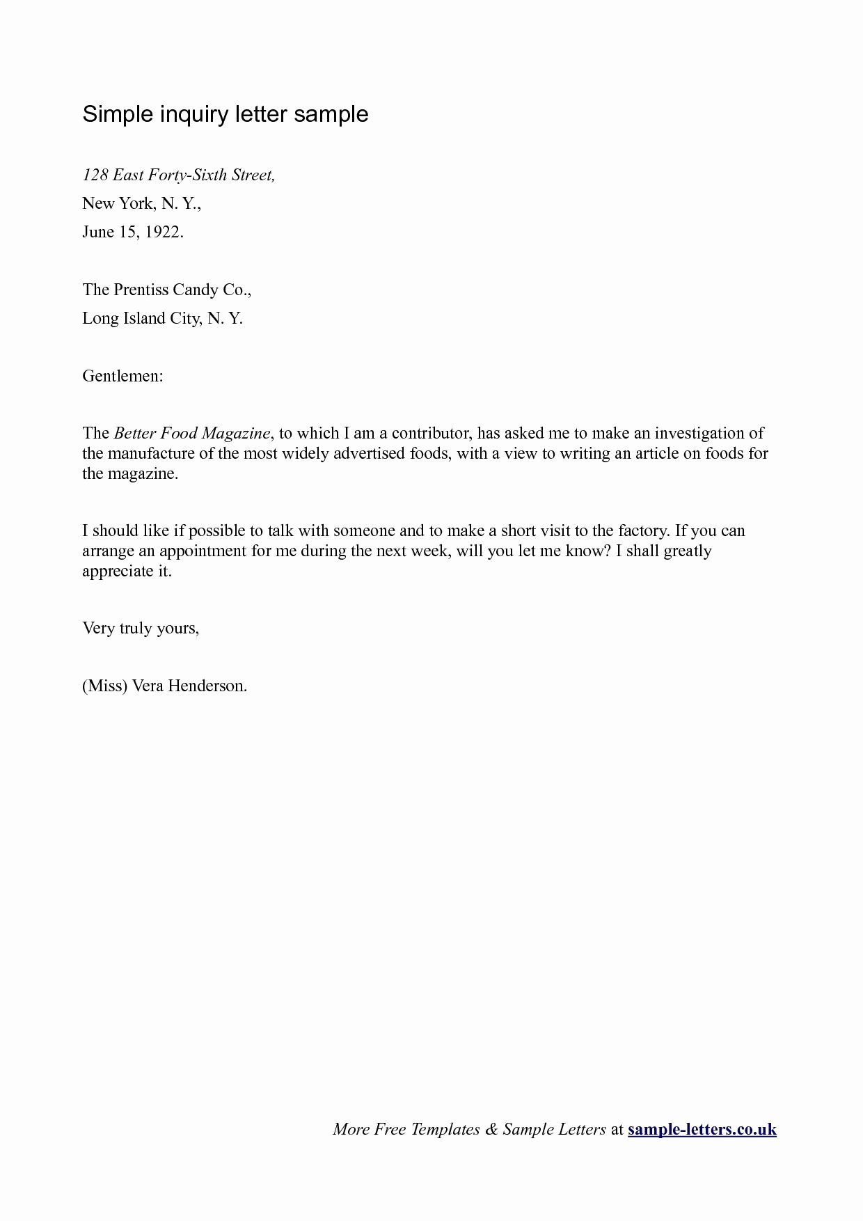 Free Business Letter Template Lovely Business Letter Of Inquiry Sample the Letter Sample