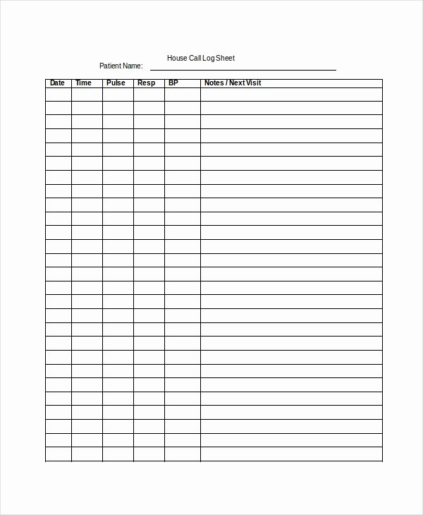 Free Call Log Template Unique Call Log Sheet Template 11 Free Word Pdf Excel