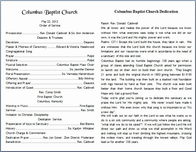 Free Church Bulletin Templates New Church Bulletin Templates