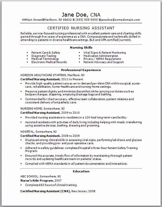 Free Cna Resume Templates Best Of if You Think Your Cna Resume Could Use some Tlc Check Out