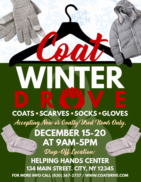 Free Coat Drive Flyer Templates Lovely Coat Drive Template