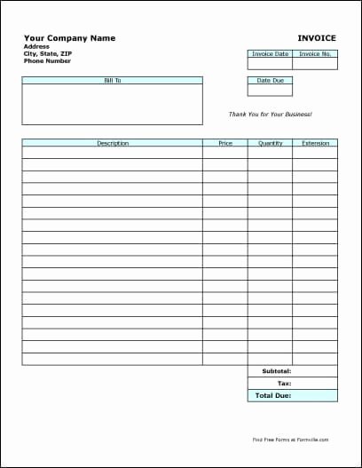 Free Contractor Invoice Template Fresh 11 Contractor Invoice Template Samples