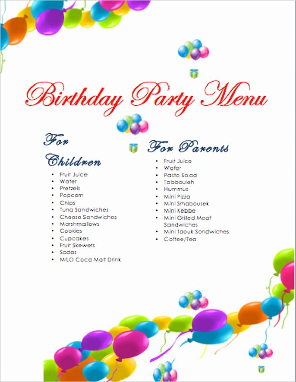 Free Dinner Party Menu Templates Beautiful 21 Birthday Menu Templates Psd Eps Indesign