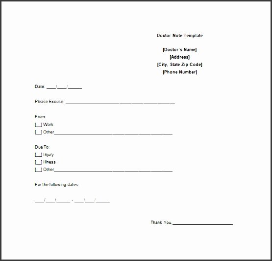 Free Doctor Excuse Template New 5 Free Doctor Note Maker Sampletemplatess