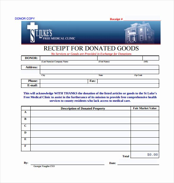 Free Donation Receipt Template Best Of Free 20 Donation Receipt Templates In Pdf