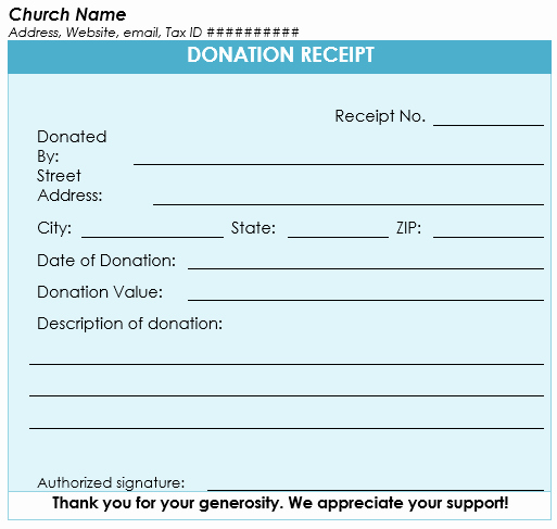Free Donation Receipt Template Unique Donation Receipt Template 12 Free Samples In Word and Excel