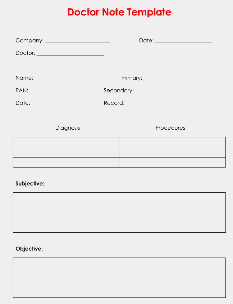 Free Dr Note Template New Free Fill In the Blank Doctors Note