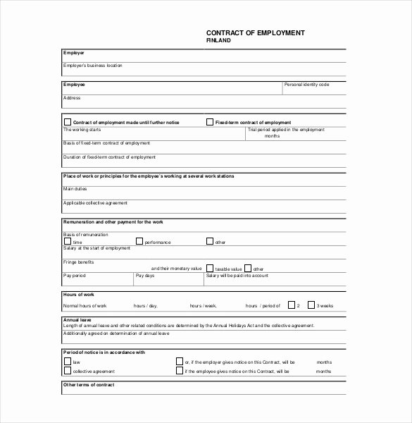 Free Employment Contract Template Word Best Of 24 Employee Agreement Templates – Word Pdf Apple Pages