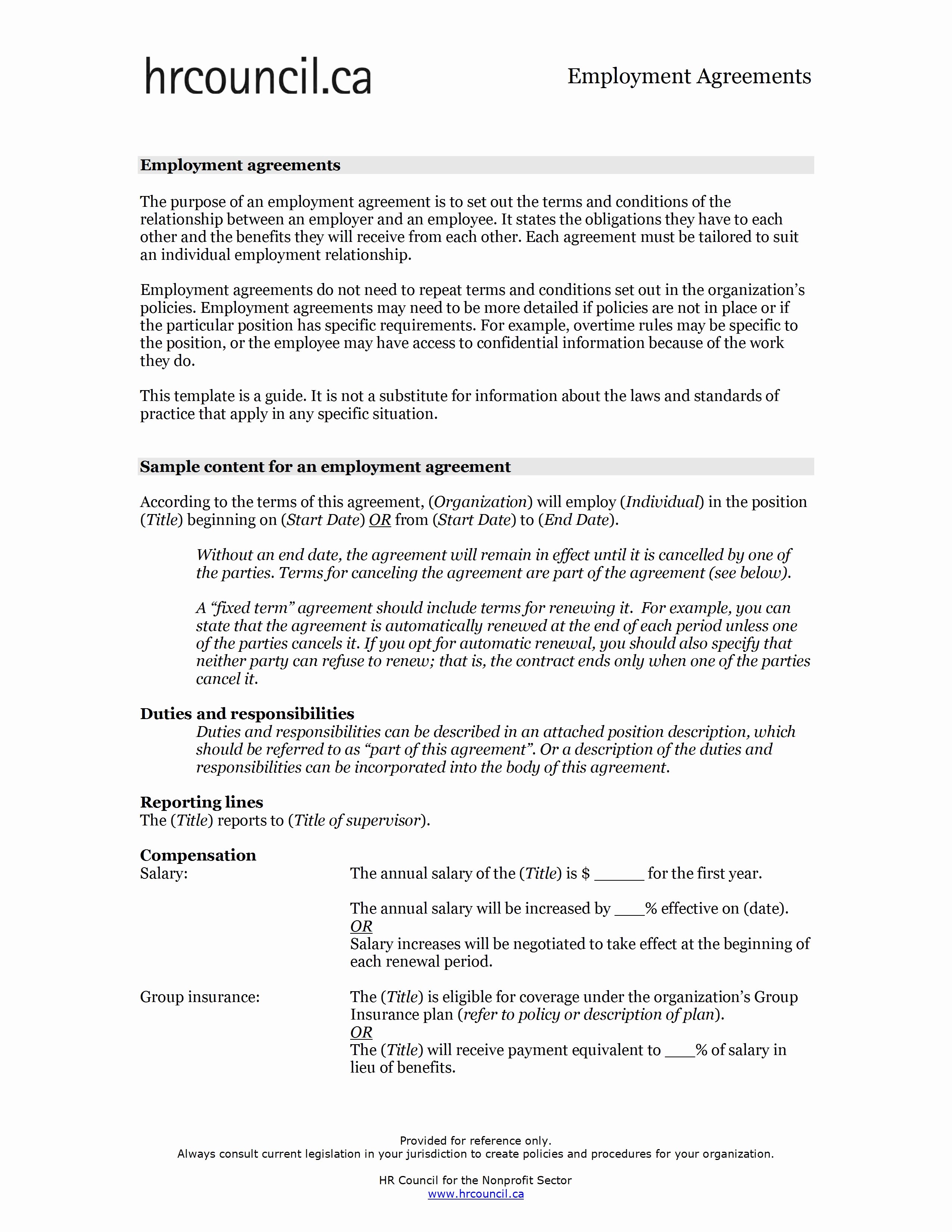 Free Employment Contract Template Word Fresh Employment Contract Sample